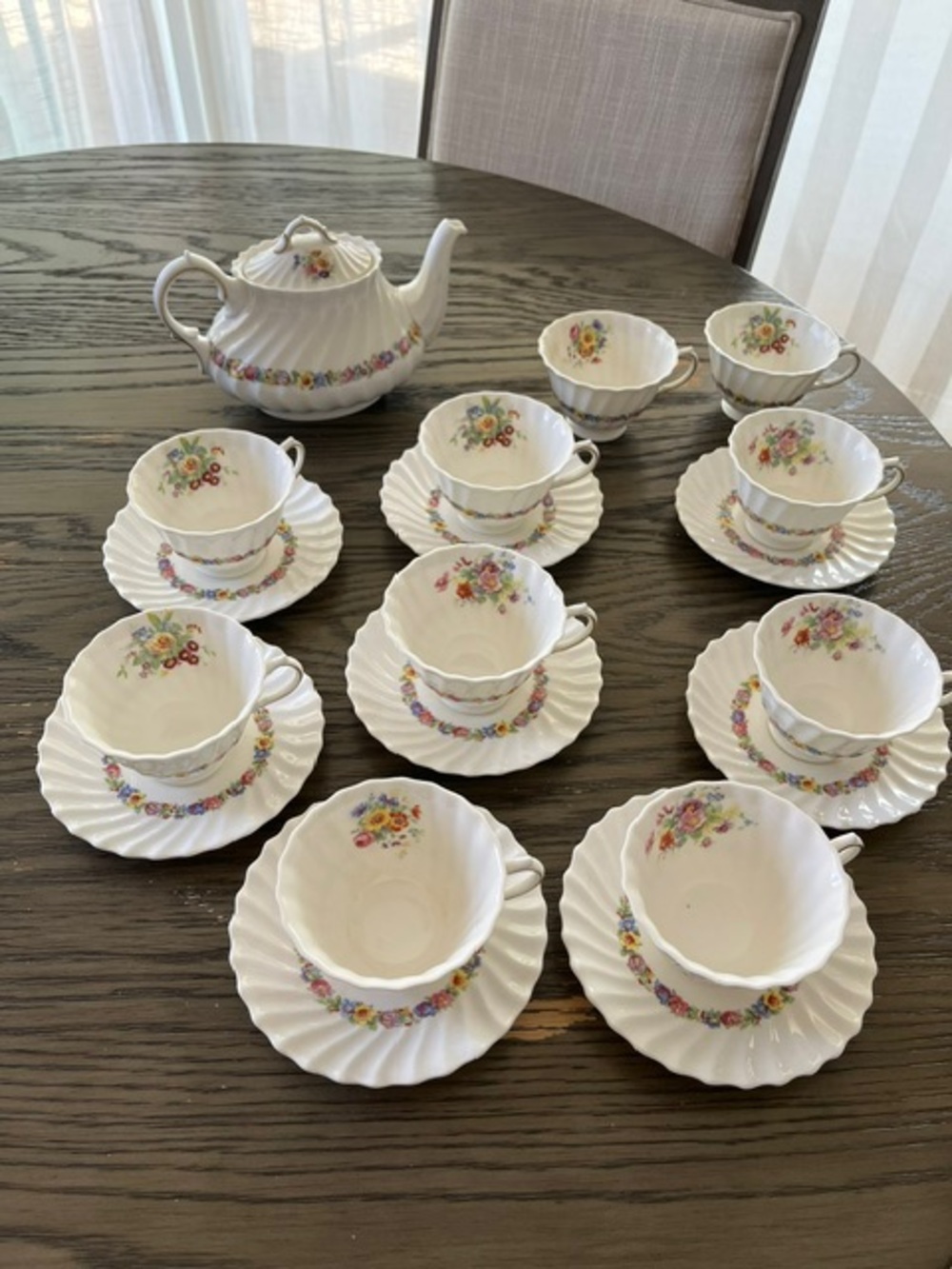 Royal Doulton Evesham Bone China Tea Cup with Saucer, one set